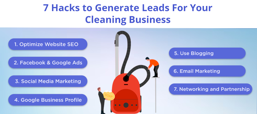 7 Hacks to Generate Leads For Your cleaning business